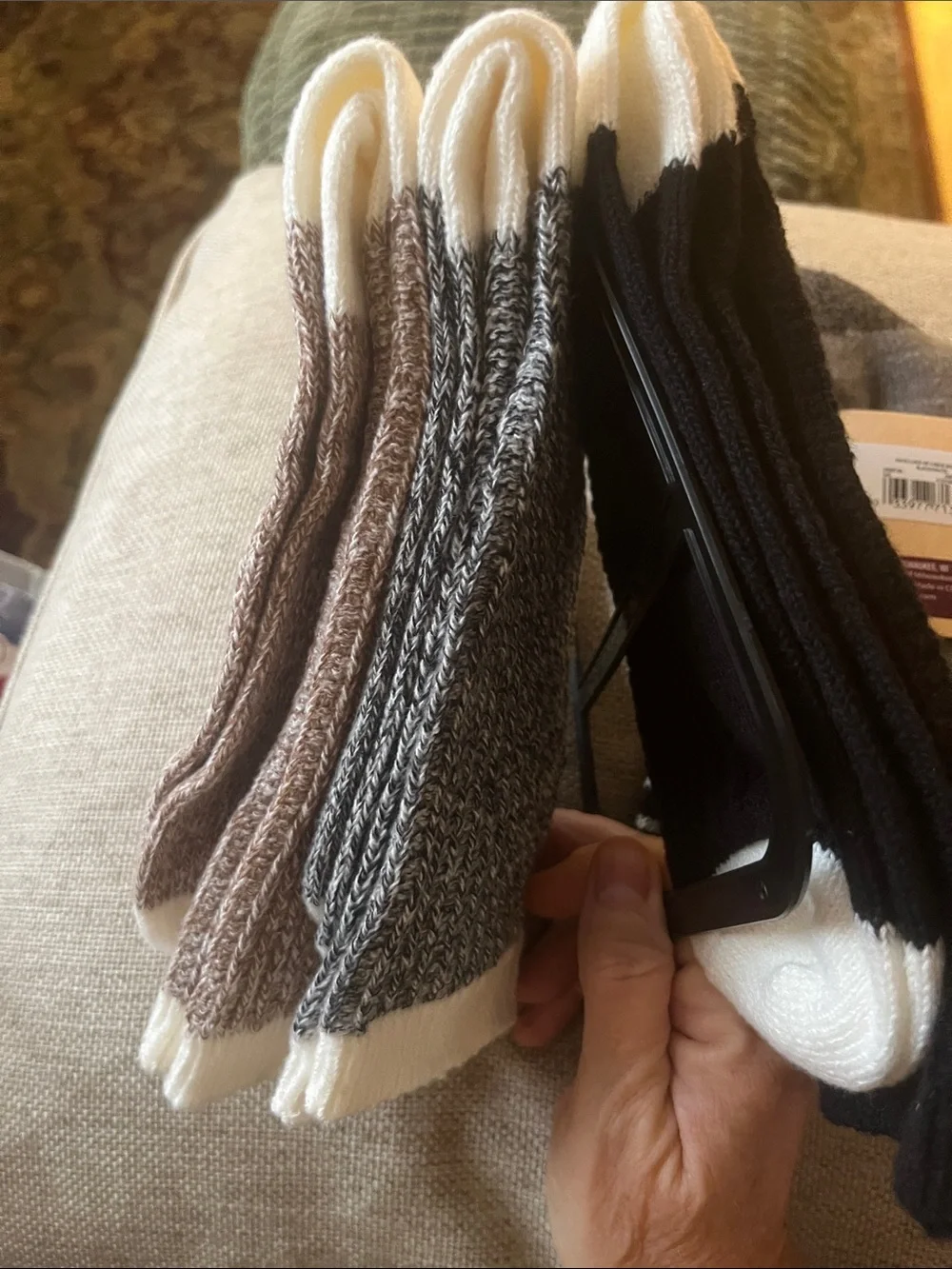 Muk Luks Women’s  Casual Boot Socks - Black, White & Brown Mix (9 Pack)